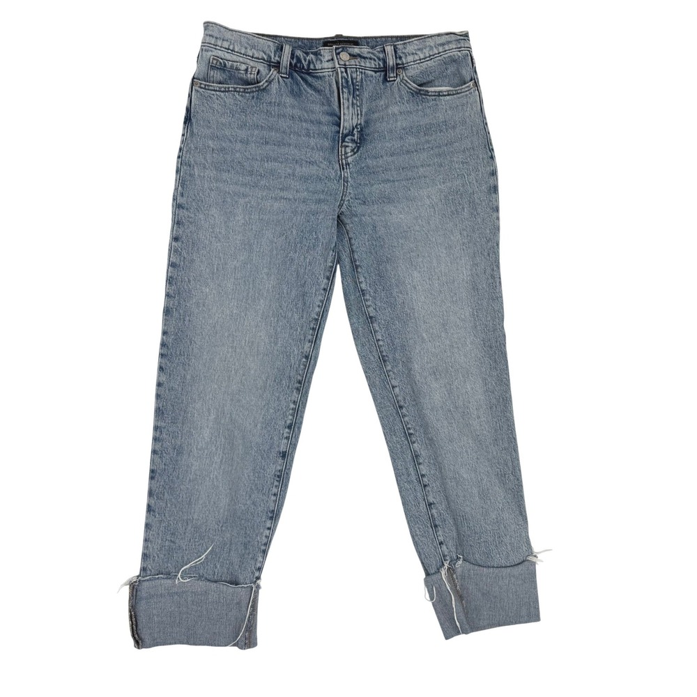 Banana Republic Slouch Jean Womenโ 30/10 Light Wash Excellent Cuffed High Rise